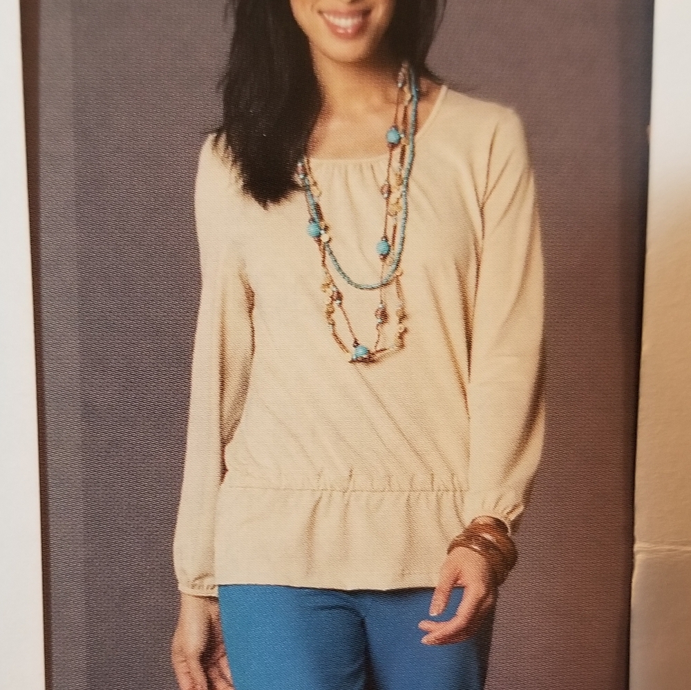 Weekenders joy collection stretch interlock  blouson tunic